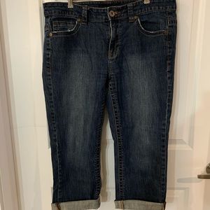 Calvin Klein Dark Wash Cropped Boyfriend Jeans